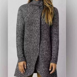 PRANA Angelic Duster Cardigan Womens Medium Gray Casual Sweater Long Line